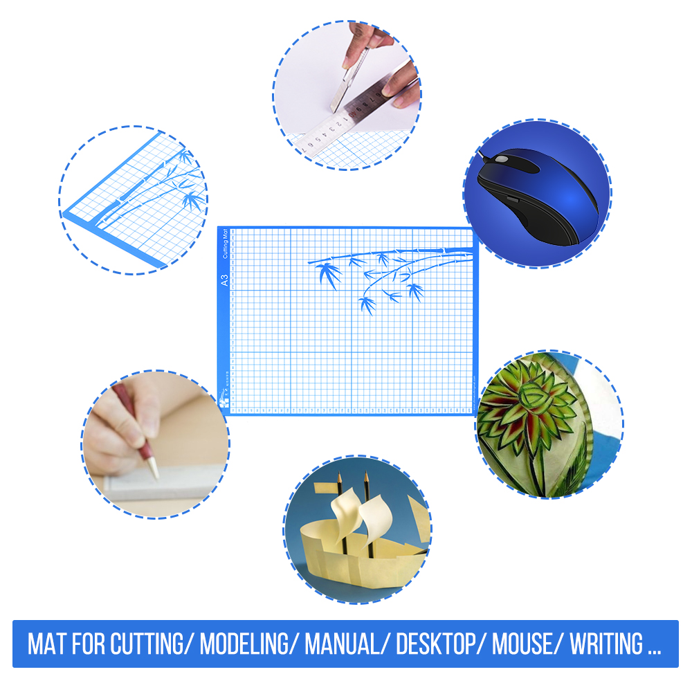 Standard Cutting Mat ReplacementGrip Adhesive Mat with Measuring Grid for Silhouette Cameo Cutting Plotter Machine