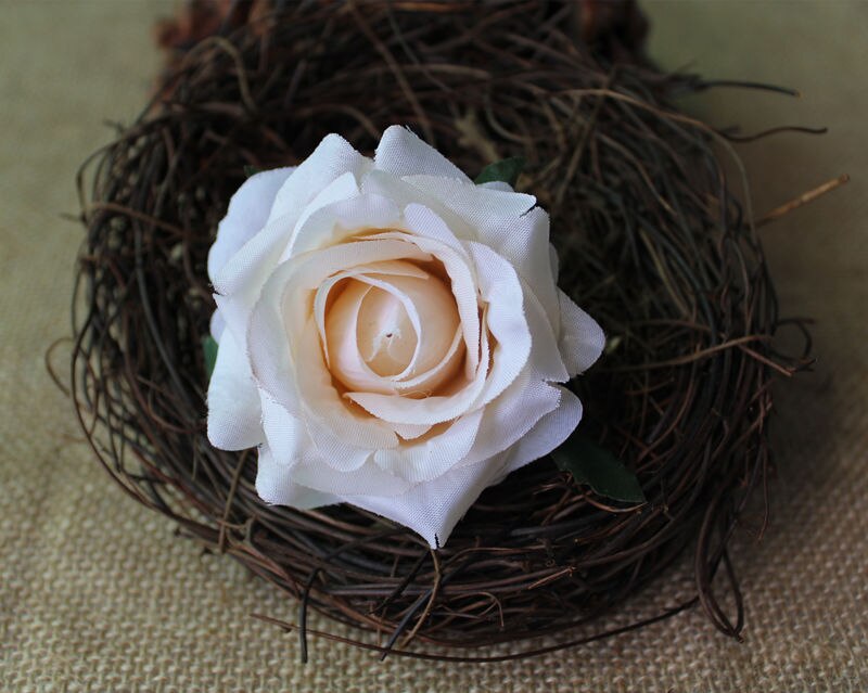 50Pcs silk Artificial rose flower heads wedding party box accessory Xmas decor wreath silk rose flores artificiales: D