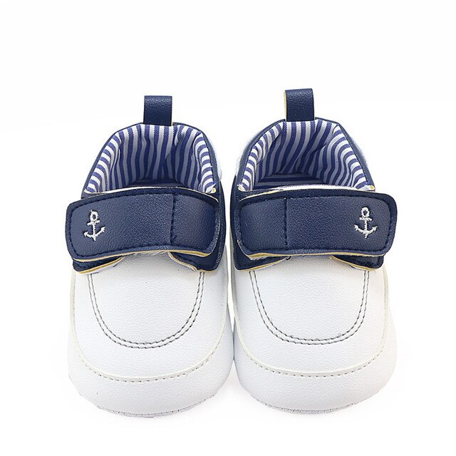 ¡Novedad de ! Zapatos casuales de para bebés y niños, primeros andadores de piel sintética, zapatos de cuna para bebés de Color marrón y blanco: Blanco / 3