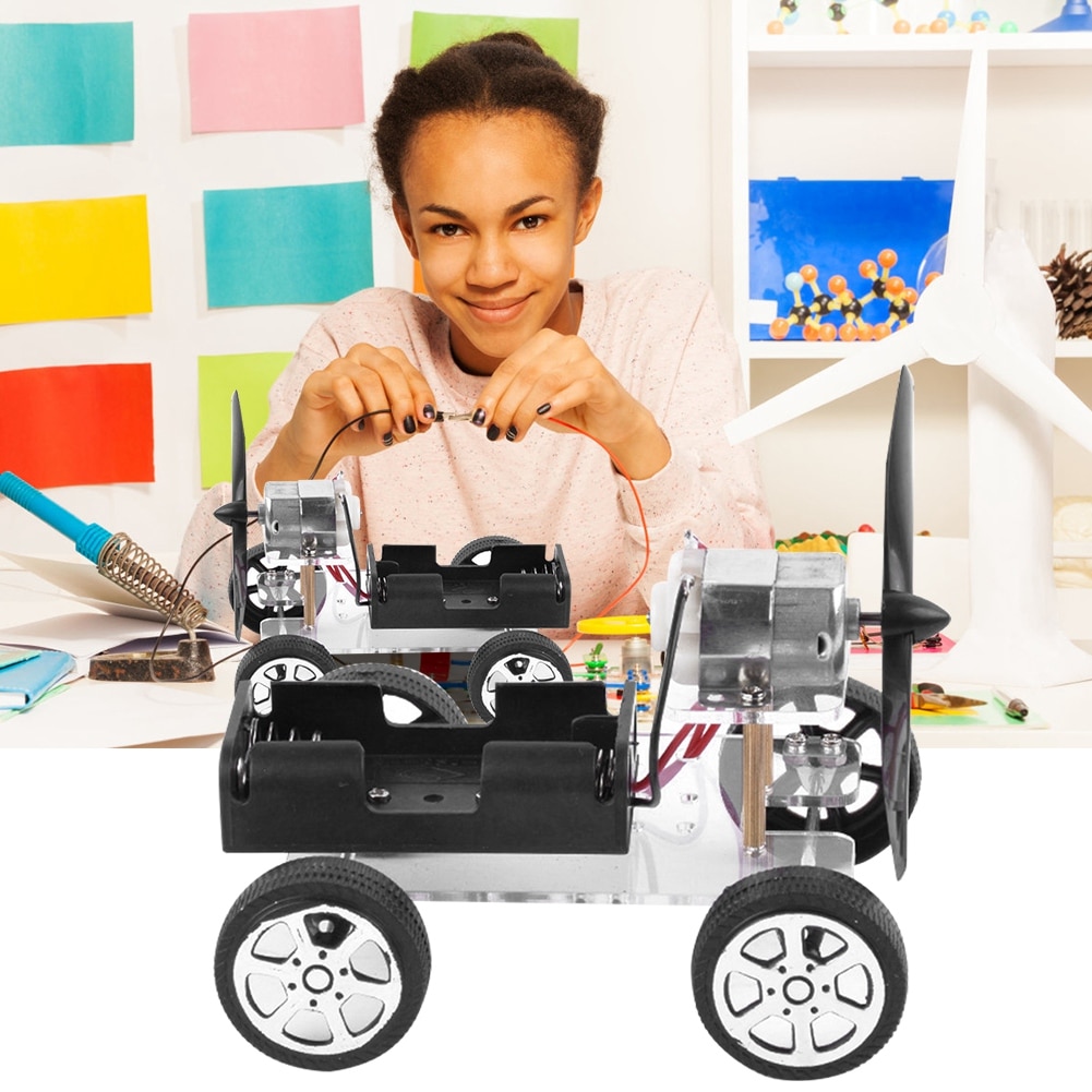 Puseky 130 Borstelmotor Mini Wind Educatief Speelgoed DIY Auto Motor Robot Kits voor kinderen