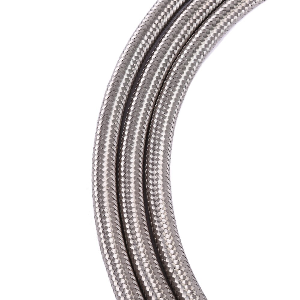 AN6 Rvs Stookolie Line Met 6pcs Glad Montage Hose End Adapter 3.65 m/12Ft