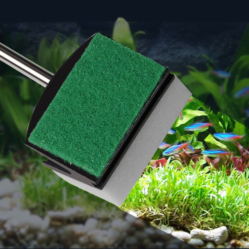 Aquarium Algae Scraper Brush Aquarium Cleaning Tools Sponge Double-sided Fish Tank Algae Scraper Brush Aquariums Cleaning Tools