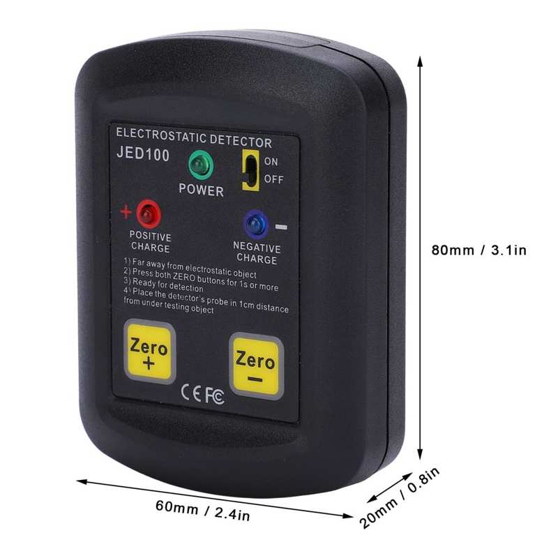 JED100 Electrical Equipment Electrostatic Voltage Tester Non‑Woven Fabric Static Electricity Field Meter Non-contact Tester