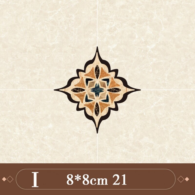 21pcs Self Adhesive PVC Ceramic Tile Stickers Waterproof Wall Sticker Art Diagonal Floor Stickers Kitchen Decorative Sticker: I