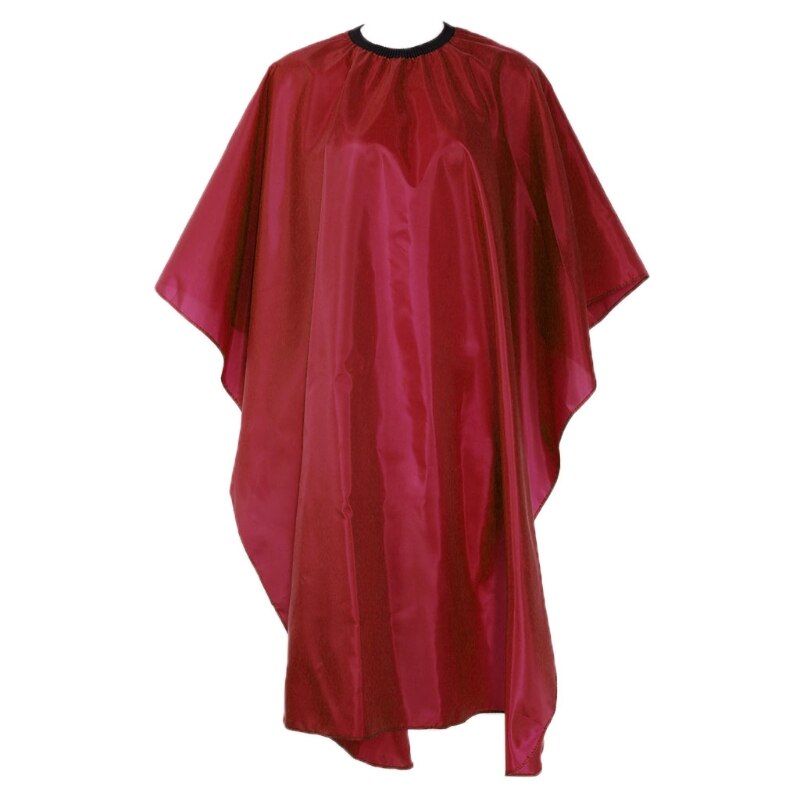 Nylon Hairdressing Cloth Cut Cape Haircutting Waterproof Hair Styling Cap Salon 667D: Red
