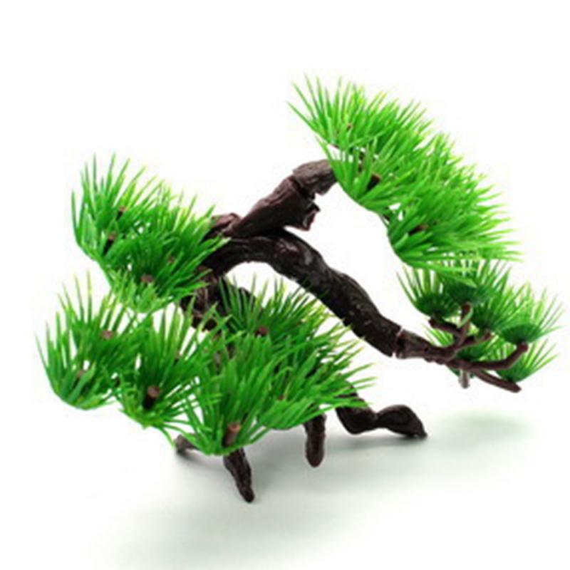 artificiel en plastique pin arbre Aquarium décor Rock bonsaï ornement Aquarium rocaille accessoires maison bureau hôtel décoration