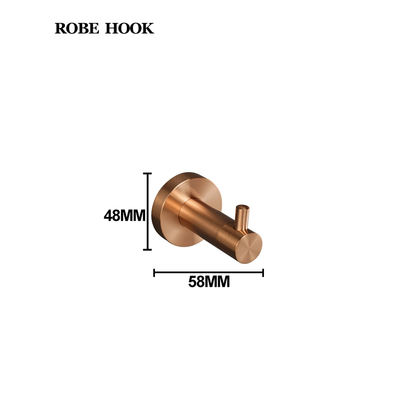 Brushed Rose Gold 304 Stainless Steel Wall Hook Toilet Paper Holder Towel Bar Toilet brush Bath towel rack Bathroom Accessories: WHITE