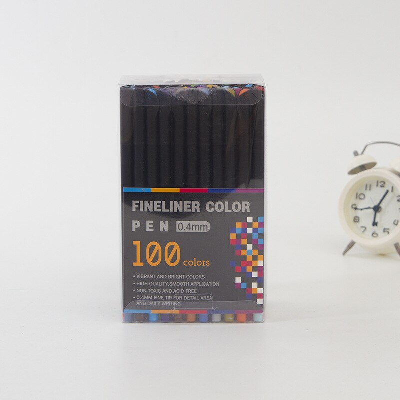 60/100PCS Colorful Neutral Marker Pen Fineliner Pens For School Office Pen Set Kawaii Ink Pen Art Supplies Cute: 100 set