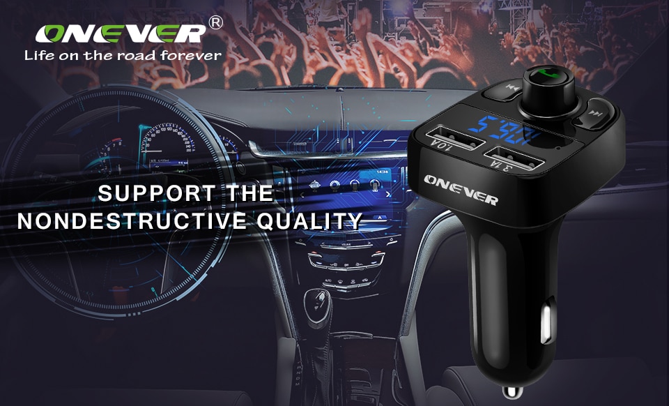 Handsfree Car Wireless LCD Car MP3 Player USB Charger FM Modulator Stable FM Transmitter Bluetooth Kit Car Accessories