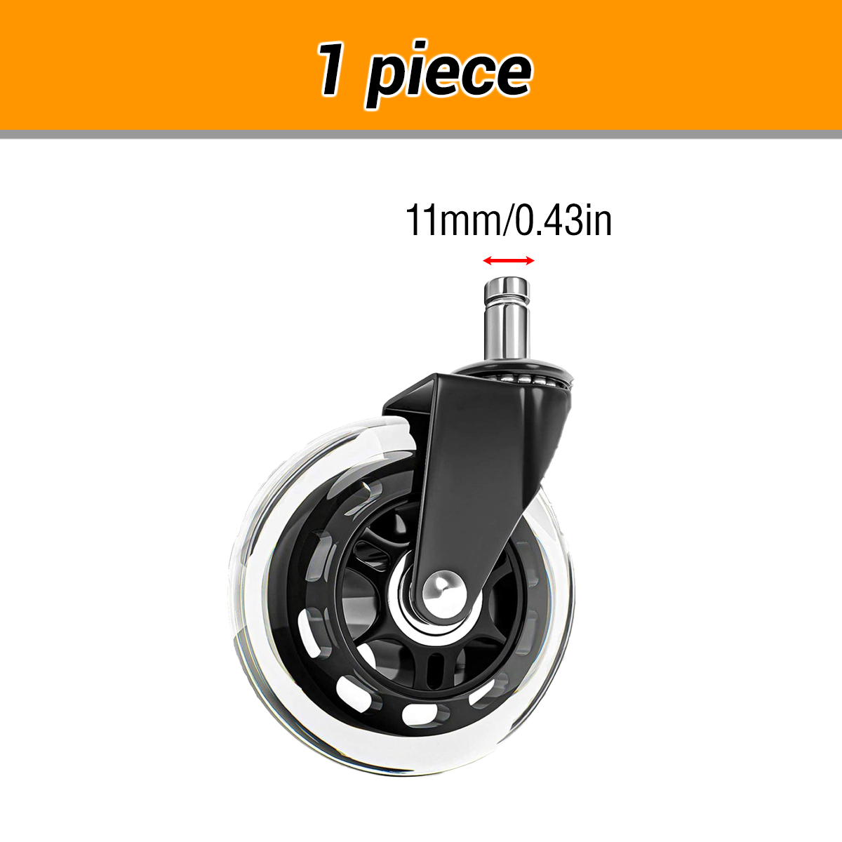 1-5Stck Universal- stumm Zauberer 50KG Rad 10mm 11mm Ersatz Bürostuhl Schwenkrollen 360 Grad Räder Möbel Hardware-: Grün