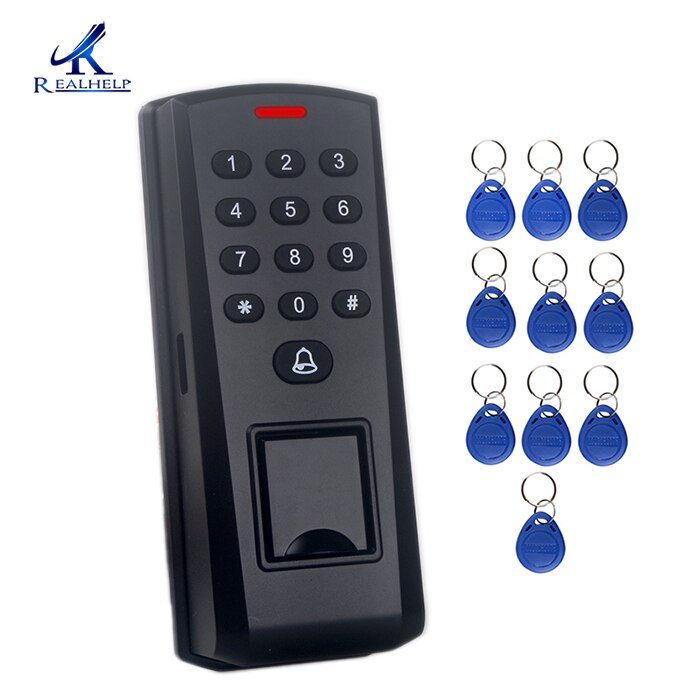Outdoor Fingerprint Identification Door Access Control System with125KHZ Card Reader: With 10pcs tag