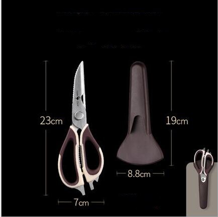 Wilona Household Kitchen Scissors Sets Removable Multi-function Food Scissors Stainless Steel Cut Chicken Bones: Scissors set