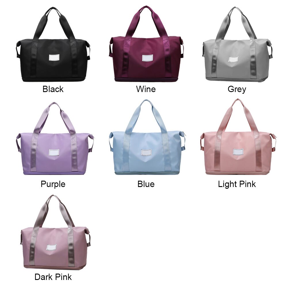 Shopping Waterproof Oxford Cloth Large Capacity Sports Bag Yoga Handbag Wet Pocket Hand Luggage Portable Travel Weekender