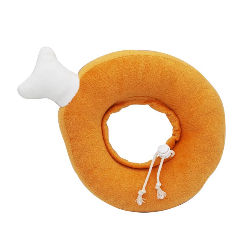 Adjustable Dog Cat Elizabethan Collar Fruit Shape Pet Protective Collar Dog Neck Recovery Anti-Bite Surgery Wound Healing Ring: coffee