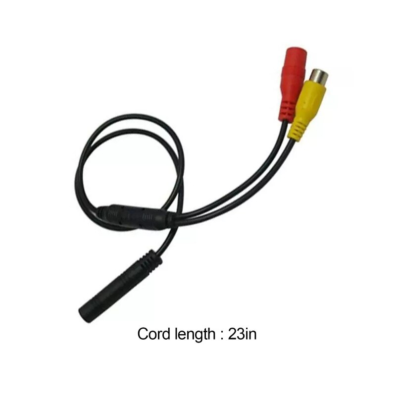 3PCS Car Reverse Backup Rear View Camera 4-Pin Male Connector To Car RCA Wire Power Harness Adapter Wire Female CVBS Signal Wire