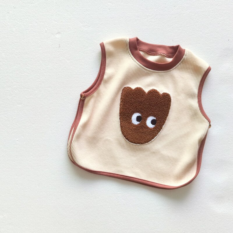 Neue Geboren Baby Jungen Ärmellose Weste Frühling Herbst Kleinkind Mädchen Spitzen Gestrickte Baumwolle Karikatur Kleidung Enfant Winter Westen 0-3T: BS Weste 2 / 12m