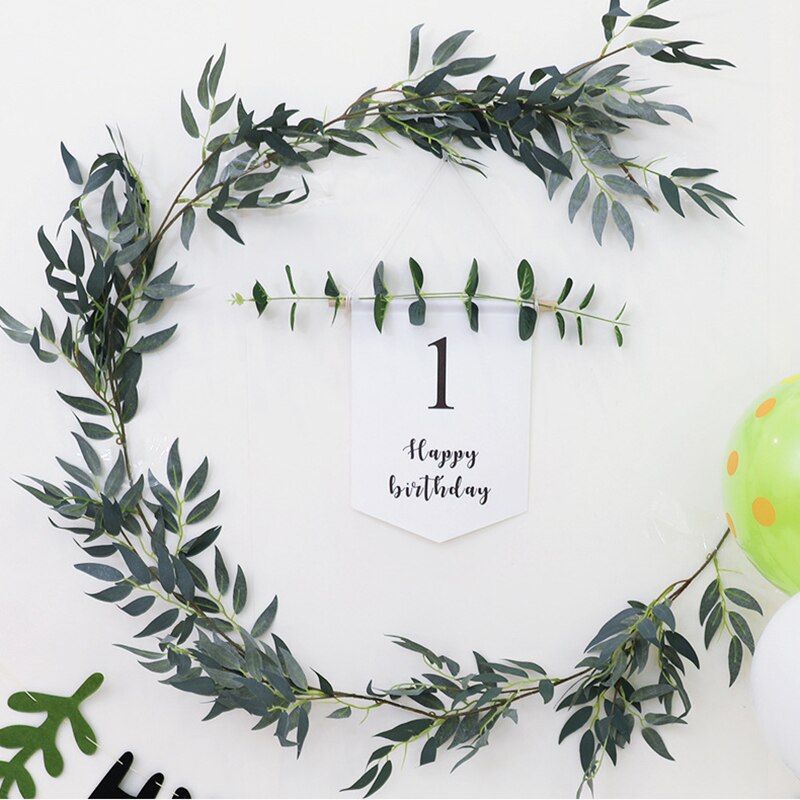 Banderole blanche pour anniversaire de 1 à 9 ans, guirlande de banderole, décoration pour premier anniversaire, fête prénatale, cent jours