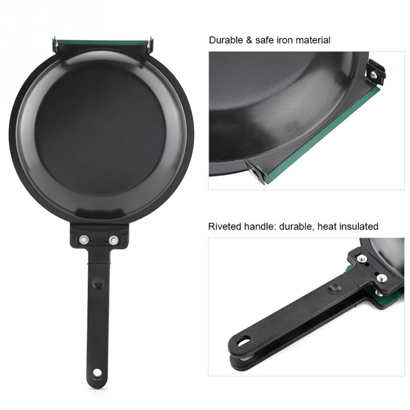 Double Side Grill Pan Dubbele Kanten Non-stick Keramische Coating Flip Koekenpan Pannenkoek Maker Huishoudelijke Keuken Kookgerei