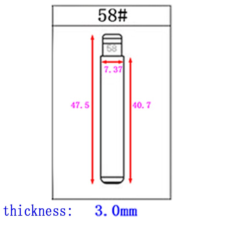 #58 Original Replace Folding key blade ForCitroen Triumph Kino Car key embryo replacing the key head Remote Key Blade NO.58
