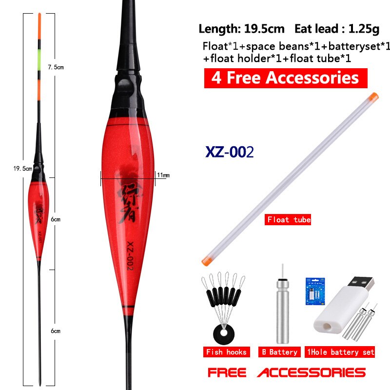 Composite Nano Fishing Floats Shallow Water Buoy Lake River Bobber Vertical Soft Tail Buoy Fishing Tools Tackle Accessories: XZ-002 and gifts