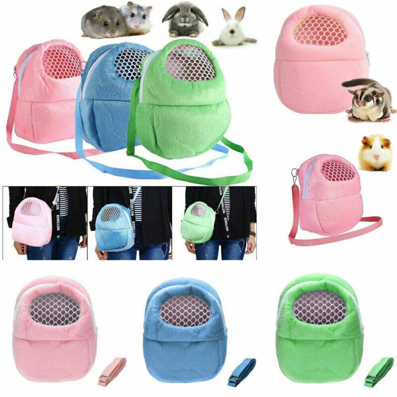 Mochila portátil de viaje para mascotas, bolsa de mano de malla transpirable con forma de ardilla, jaula de portador de red para hámster