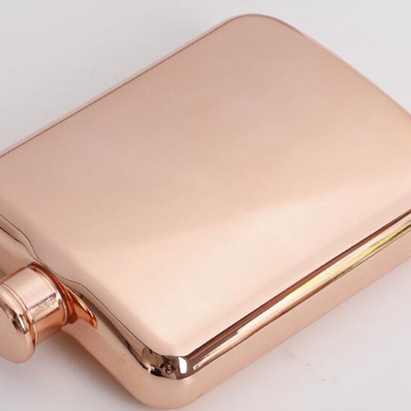 Rose Gold 6 Oz Stainless Steel Vodka Hip Flask Flask for Alcohol Bottle Liquor Whiskey Bottle Groomsmen with Funnel