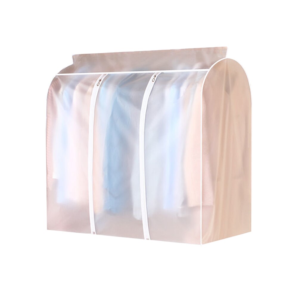 3D Zipper Dust Clothes Cover Wardrobe Storage Bag Translucent Waterproof Suit Coat Protector Storage Bag Closet Hangers Storager: 100x50x90cm