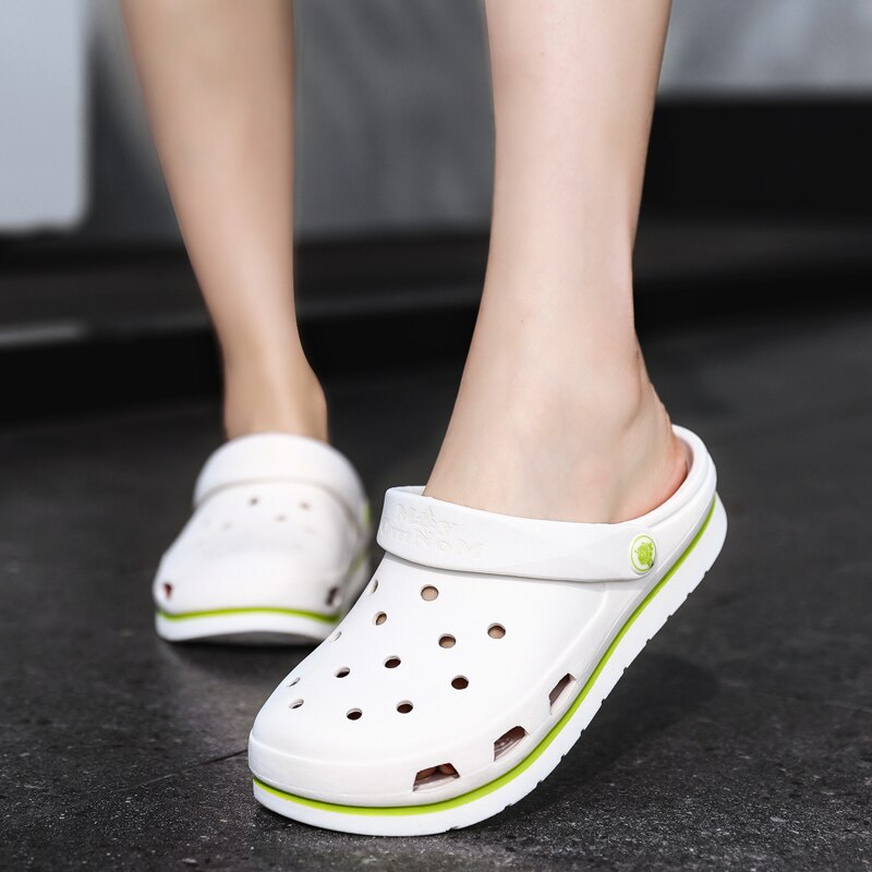 Weh Vrouwen Tuin Sandalen Wit Klompen Schoen Slide Sandalen Vrouwen Lichtgewicht Sandles Unisex Kleurrijke Schoenen Voor Zomer Strand