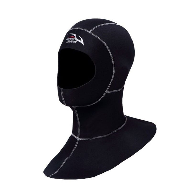 3MM Neoprene Scuba Diving Hood with Shoulder Wetsuit Hood Snorkeling Hat Headgear TOO789: White / S