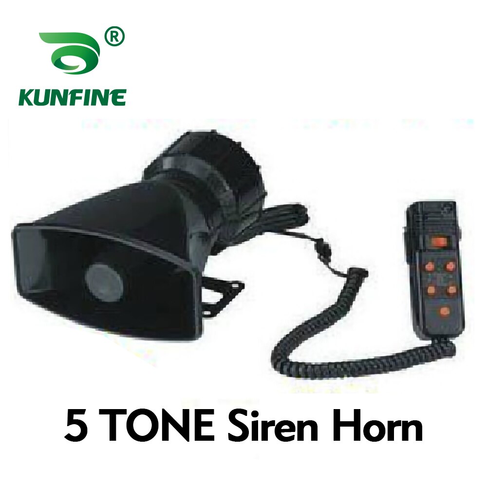 KUNFINE-bocina de 12V y 100W para coche, con 7 bocinas de sonido para motocicleta, alarma de camión, silbato de policía con altavoz