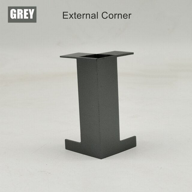 60mm/80mm LED Skirting Line Strip Light Aluminum Profile Accessories Baseboard Plastic Internal Angle External Corner Connector: Grey External / 60mm