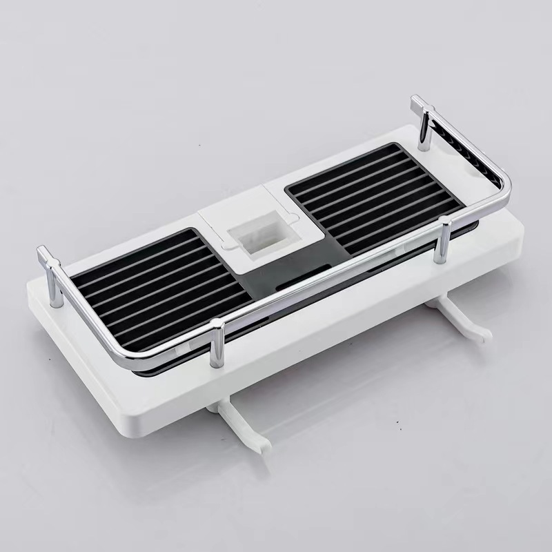 Badkamer Douche Opbergrek Organizer Geen Boren Hefstang Douchekop Houder Douchegel Shampoo Lade Houder Paalplanken: Rood