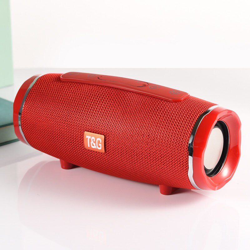 TG145 Bluetooth Speaker Originele Portable Speakers Bass Kolom Soundbar Fm Mic Usb Tf Aux Subwoofer Bluetooth 5.0 1200Mah: Red