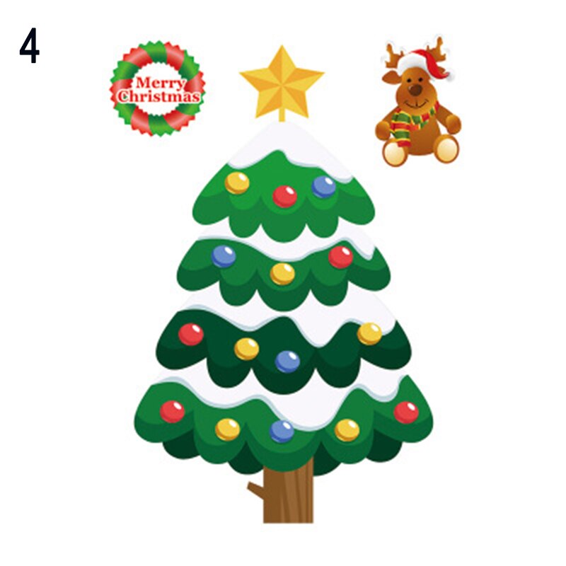 Kerst Raamstickers Kerstversiering Raam Kleeft Diy Cartoon Sticker Kids Xmas JAN88: 4
