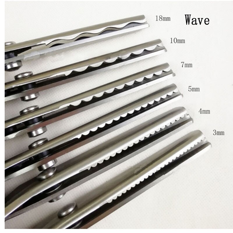 Tijeras de corte para costura a medida, tijeras de corte, herramientas y accesorios de costura tijeras para tela para tapicería Artesanal de cuero: Wave 10mm