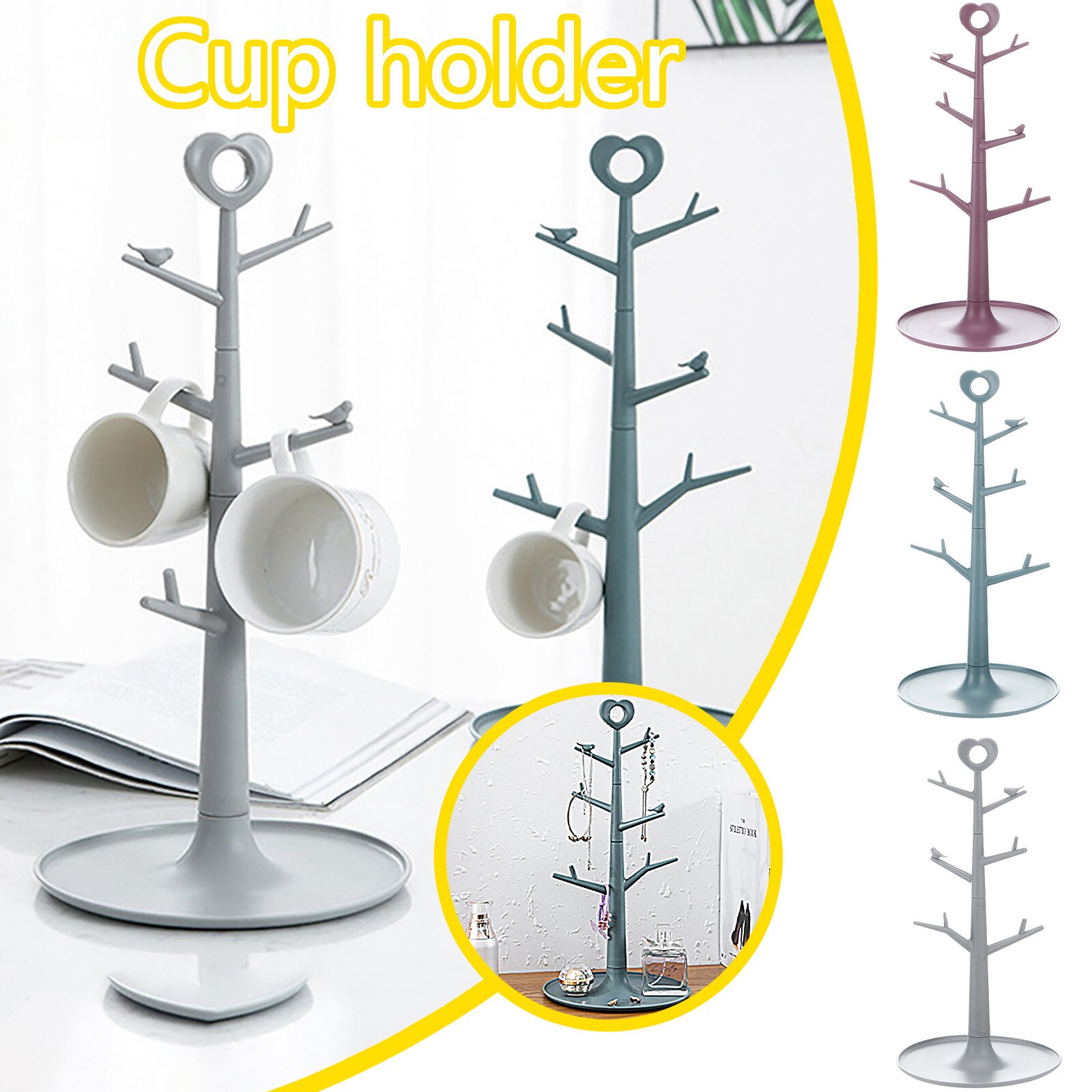 Rack De Stockage D'eau Support De Verre Cintre Thé Support De Verre À L'envers Porte-Tasse À Café Tasses D'eau Suspendu Étagères