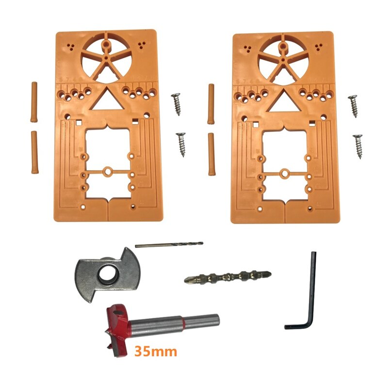 Multifunctional Hinge Punch Hole Locator Hinge Punching Formwork Installation Hinges Auxiliary Board for Door Cabinet: C