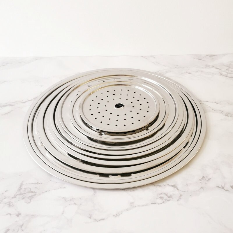 18-50cm Stainless Steel Round Steamer Tray For Cooking Dumpling Bread Steamed Rice Cooker Rack Cookware Kitchen Accessories