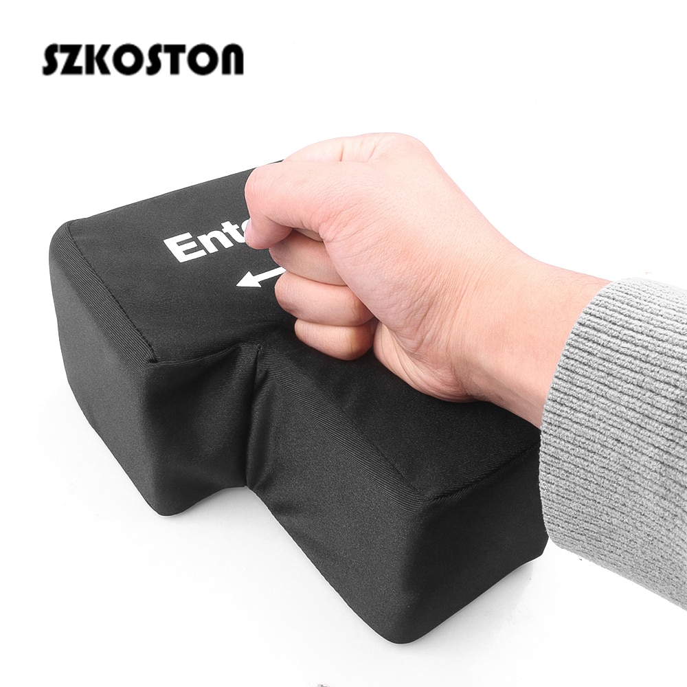 USB Big Enter Key Large Enter Key Decompression Computer Any Vent Button Desktop Pillow For Programmer Stress Relief USB Gadge