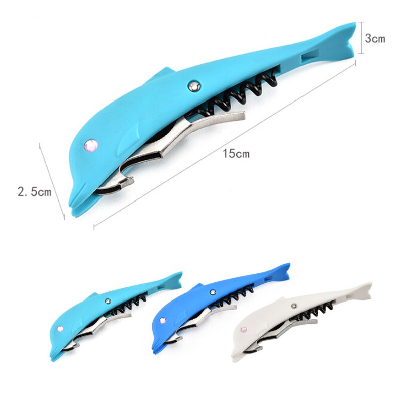BalleenShiny Delphinus Beer Openers Can Tin Openers Practical Red Wine Corkscrews Multi-function Kitchen Bar Gadgets