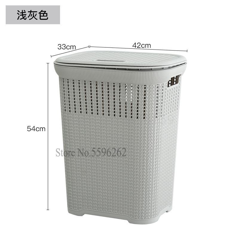 Extra large hamper plastic laundry basket laundry bucket dirty clothes tweezers rattan household bathroom dirty clothes: 54x33x42cm    2