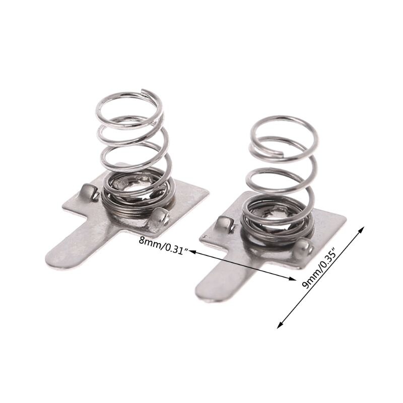 Jeu de plaques à ressort pour piles en métal, 100 pièces, pour Contact négatif positif AA AAA, directe
