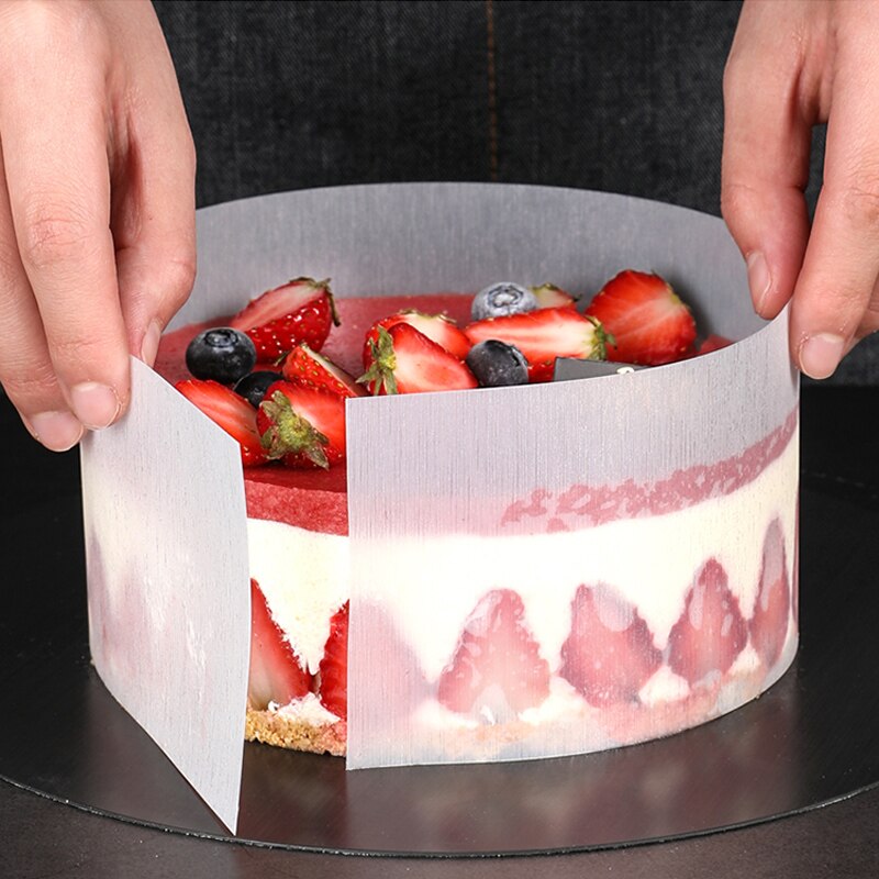 8/10/12 cm Clear Mousse Omliggende Rand Wikkelen Tape Bakken Cake Plastic Band Verpakking Gebak Dessert Cake decoreren Gereedschappen