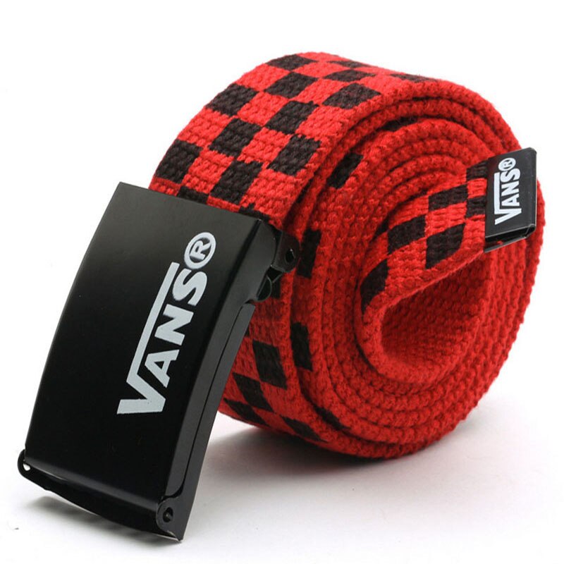 Hommes femmes ceinture ceinture 110cm noir blanc Plaid ceinture toile damier ceintures Cummerbunds toile taille ceintures décontracté damier
