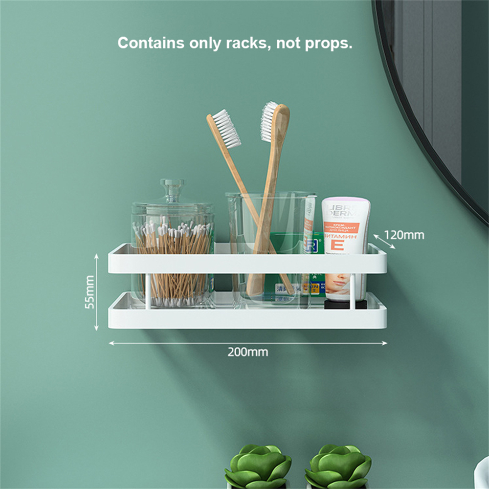 Nordic Bathroom Shelves No Punching Strong Load-bearing Sundries Storage Rack Multifunctional Kitchen Spice Bottle Organizer: 20cm