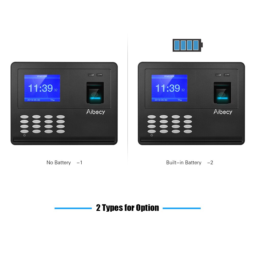 Aibecy biometrisk fingeraftryksadgangskode tid tilstedeværelsesmaskine medarbejder, der checker ind ur-optagerlæser