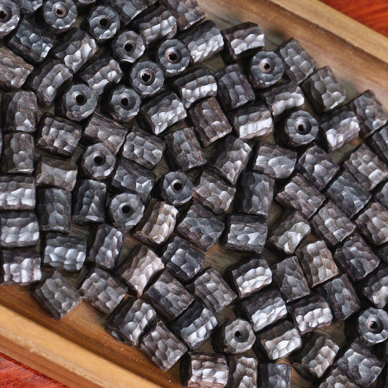 Cuentas de barril de ébano, accesorios de joyería DIY hechos a mano, cuentas superiores talladas con colgante coleccionable, cuentas sueltas, cuentas espaciadoras