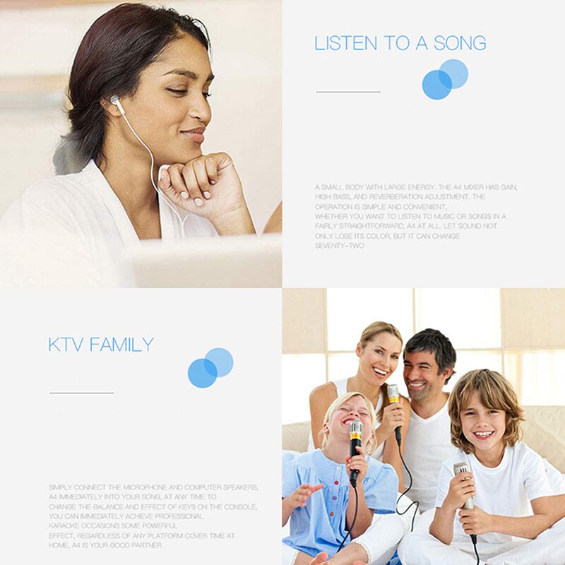 Sound Mixing Console Bluetooth USB Record Computer Playback 48V Phantom Power Delay Repeat Effect 4 Channels USB Audio Mixer