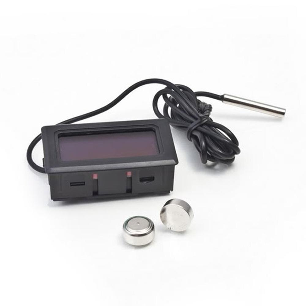 TL8009 LCD Digital Thermometer for Freezer Temperature -50~110 Degree Probe Fridge Thermometer 1m Line with LR44 Button Battery: Default Title