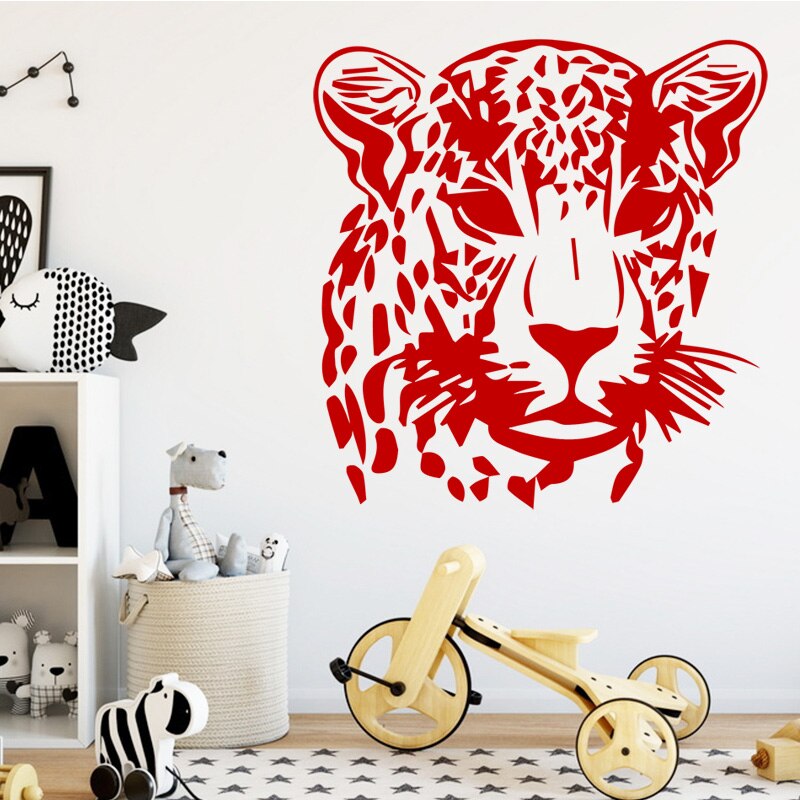Scherpe luipaard muursticker verwijderbare muurstickers doe-het-zelf behang voor woonkamer slaapkamer stickers voor wanddecoratie muurschilderingen